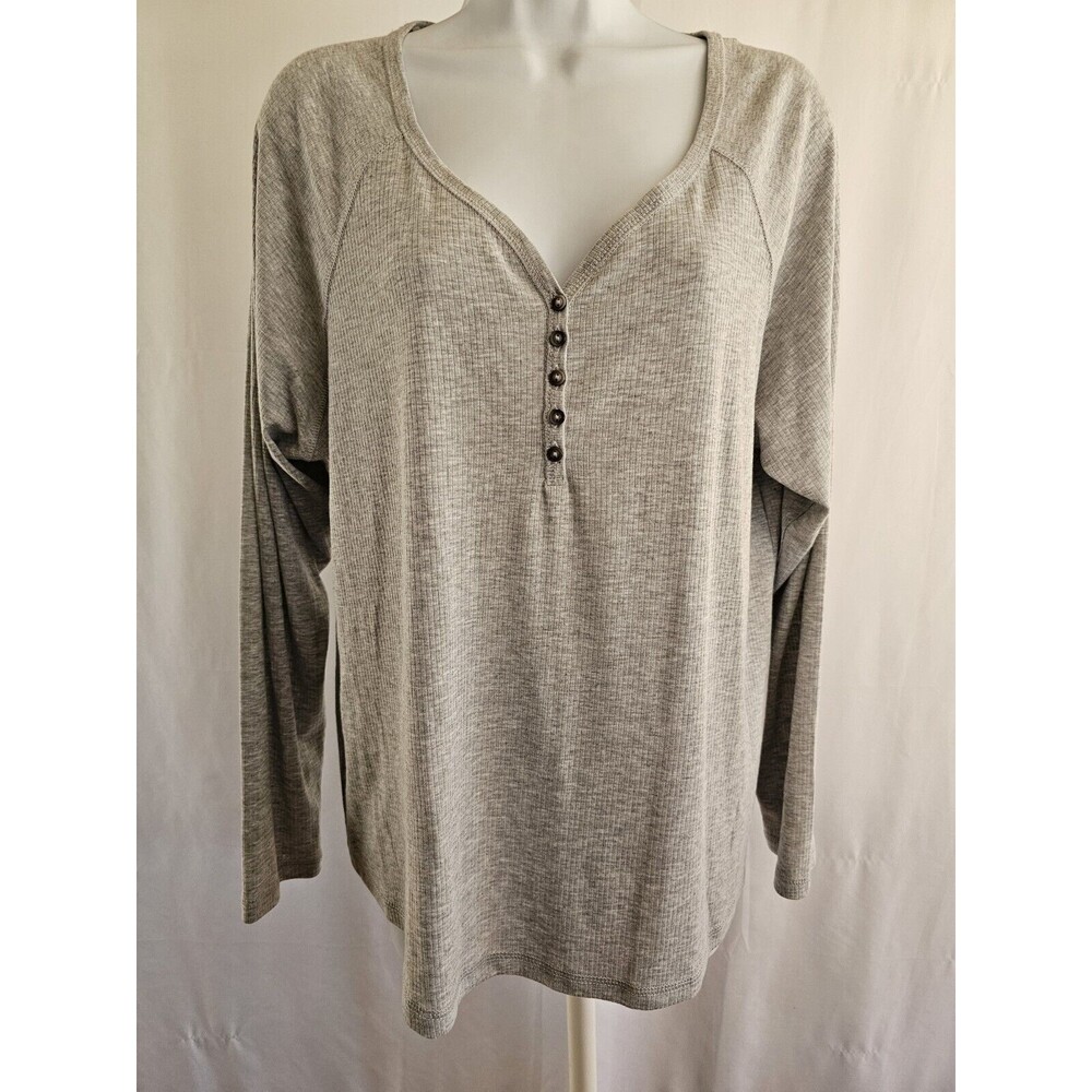 Charter Club Intimates Womens Ribbed Henley T-Shirt Pajama Top Size XL - Picture 9 of 9